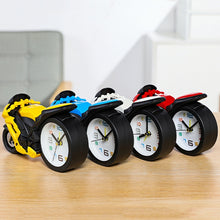 Load image into Gallery viewer, Motorcycle Alarm Clock Ornaments Creative Child Gift Clock, Blue Motorcycle Racing, Red Motorcycle Racing, Yellow Motorcycle Racing, White Motorcycle Racing
