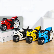 Load image into Gallery viewer, Motorcycle Alarm Clock Ornaments Creative Child Gift Clock, Blue Motorcycle Racing, Red Motorcycle Racing, Yellow Motorcycle Racing, White Motorcycle Racing