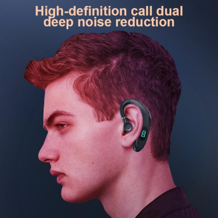 Q20 Bluetooth 5.2 Business Digital Display Sports Earhook Stereo Earphone, Q20 Blue, Q20 Black, Q20 White, Q20 Green, Q20 Pink, Q20 Yellow