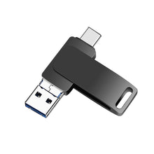 Load image into Gallery viewer, USB 3.0 + 8 Pin + USB-C / Type-C 3 in 1 Phone Computer Metal Rotatable U-Disk, 32GB, 16 GB, 64GB