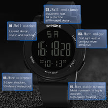 Load image into Gallery viewer, SYNOKE 9002 Men Outdoor Waterproof Sports Watch Multifunctional Luminous Digital Watch