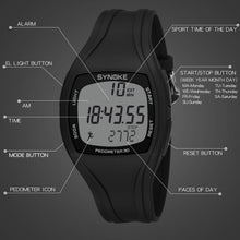 Load image into Gallery viewer, SYNOKE 9105 Multifunctional Sports Time Record Waterproof Pedometer Electronic Watch