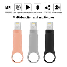 Load image into Gallery viewer, USB 3.0 + 8 Pin + USB-C / Type-C 3 in 1 Mobile Computer Metal U-Disk, 16GB, 32GB, 64GB, 8GB