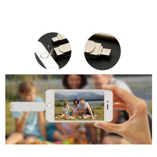 Load image into Gallery viewer, USB 3.0 + 8 Pin + USB-C / Type-C 3 in 1 Phone Computer Rotatable Metal U-Disk, 16GB, 32GB, 64GB, 128GB, 256GB