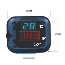 Load image into Gallery viewer, 12-24V Motorcycle Modified Electronic Meter Voltage Temperature Table With USB Car Charger, 2954