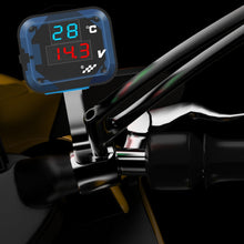 Load image into Gallery viewer, 12-24V Motorcycle Modified Electronic Meter Voltage Temperature Table With USB Car Charger, 2954