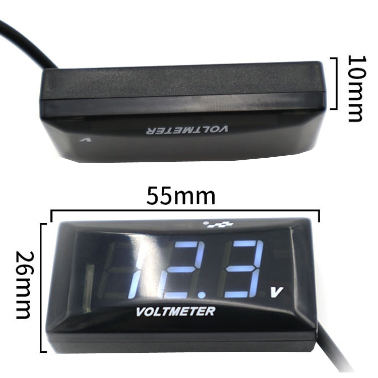 12-150V Motorcycle LCD Display Voltage, White Light, Red Light, Blue Light, Green Light