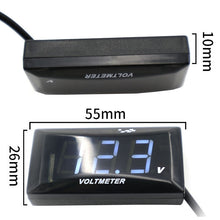 Load image into Gallery viewer, 12-150V Motorcycle LCD Display Voltage, White Light, Red Light, Blue Light, Green Light
