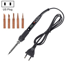 Load image into Gallery viewer, Metallic LCD Temperature Regulating Soldering Iron And Soldering Iron Tip Set Electric Soldering Iron Welding Tool, 220V EU Plug Bronze Head Red, 110V US Plug Bronze Head Red, 220V EU Plug Silver Head Red, 110V US Plug Silver Head Red                  ...