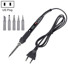 Load image into Gallery viewer, Metallic LCD Temperature Regulating Soldering Iron And Soldering Iron Tip Set Electric Soldering Iron Welding Tool, 220V EU Plug Bronze Head Red, 110V US Plug Bronze Head Red, 220V EU Plug Silver Head Red, 110V US Plug Silver Head Red                  ...