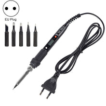 Load image into Gallery viewer, Metallic LCD Temperature Regulating Soldering Iron And Soldering Iron Tip Set Electric Soldering Iron Welding Tool, 220V EU Plug Bronze Head Red, 110V US Plug Bronze Head Red, 220V EU Plug Silver Head Red, 110V US Plug Silver Head Red                  ...