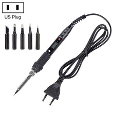 Load image into Gallery viewer, Metallic LCD Temperature Regulating Soldering Iron And Soldering Iron Tip Set Electric Soldering Iron Welding Tool, 220V EU Plug Bronze Head Red, 110V US Plug Bronze Head Red, 220V EU Plug Silver Head Red, 110V US Plug Silver Head Red                  ...