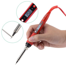 Load image into Gallery viewer, Metallic LCD Temperature Regulating Soldering Iron And Soldering Iron Tip Set Electric Soldering Iron Welding Tool, 220V EU Plug Bronze Head Red, 110V US Plug Bronze Head Red, 220V EU Plug Silver Head Red, 110V US Plug Silver Head Red                  ...