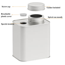 Load image into Gallery viewer, Square Tinplate Metal Sealed Cans Coffee Bean Powder Tin Cans, Specification: With Air Valve, With Air Valve, Without Air Valve