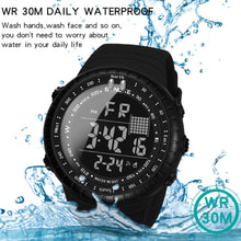 Load image into Gallery viewer, SYNOKE 8209 Multifunctional Sports Swimming Waterproof Luminous Alarm Men Electronic Watch