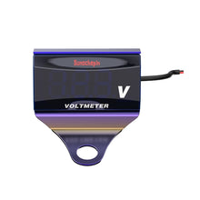 Load image into Gallery viewer, SUMOCHEPIN SMCP101 8-150V Motorcycle Modified Voltmeter LED Digital Display Electric Pressure Meter, White Bracket+Blue Voltmeter, Colorful Bracket+Red Voltmeter