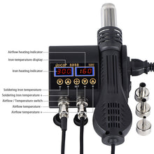 Load image into Gallery viewer, Hot Air Desoldering Station Dual Digital Display Two In One Temperature Control Electric Soldering Iron Soldering Station,, EU Plug