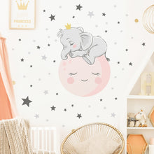 Load image into Gallery viewer, ZSZ1778 Luminous Smiling Baby Elephant Wall Stickers Background Wall Bedroom Stickers, Specification: 28x28cm