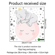 Load image into Gallery viewer, ZSZ1778 Luminous Smiling Baby Elephant Wall Stickers Background Wall Bedroom Stickers, Specification: 28x28cm