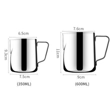 Load image into Gallery viewer, Inner Scale Pull Flower Cup Stainless Steel Milk Foam Cup Coffee Utensils, 350ml, 600ml