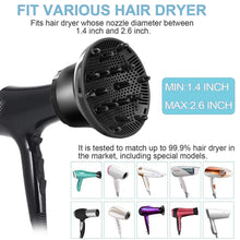 Load image into Gallery viewer, Universal Hair Diffuser Adaptable For Blow Dryers with Rotatable Design Curly Hair Large Wind Hood, White, Black