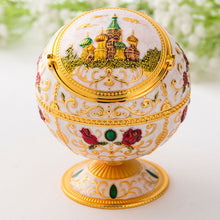 Load image into Gallery viewer, Metal Globe Ashtray With Lid Holiday Gift Tea Table Decoration, Golden Rose, Phnom Pencasting Castle, Silver Rose, Silver Castle, Silver Side White Red Rose, Silver Bay Blue Castle, Treasure Rose, Baolan Castle, Green Rose, Green Castle, Red Rose      ...