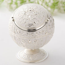 Load image into Gallery viewer, Metal Globe Ashtray With Lid Holiday Gift Tea Table Decoration, Golden Rose, Phnom Pencasting Castle, Silver Rose, Silver Castle, Silver Side White Red Rose, Silver Bay Blue Castle, Treasure Rose, Baolan Castle, Green Rose, Green Castle, Red Rose      ...