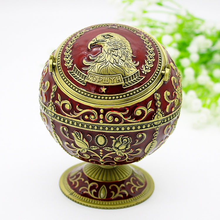 Metal Globe Ashtray With Lid Holiday Gift Tea Table Decoration, Golden Rose, Phnom Pencasting Castle, Silver Rose, Silver Castle, Silver Side White Red Rose, Silver Bay Blue Castle, Treasure Rose, Baolan Castle, Green Rose, Green Castle, Red Rose      ...