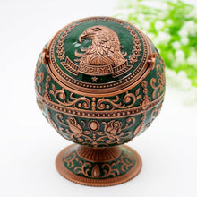 Load image into Gallery viewer, Metal Globe Ashtray With Lid Holiday Gift Tea Table Decoration, Golden Rose, Phnom Pencasting Castle, Silver Rose, Silver Castle, Silver Side White Red Rose, Silver Bay Blue Castle, Treasure Rose, Baolan Castle, Green Rose, Green Castle, Red Rose      ...