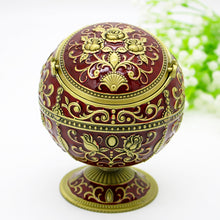 Load image into Gallery viewer, Metal Globe Ashtray With Lid Holiday Gift Tea Table Decoration, Golden Rose, Phnom Pencasting Castle, Silver Rose, Silver Castle, Silver Side White Red Rose, Silver Bay Blue Castle, Treasure Rose, Baolan Castle, Green Rose, Green Castle, Red Rose      ...