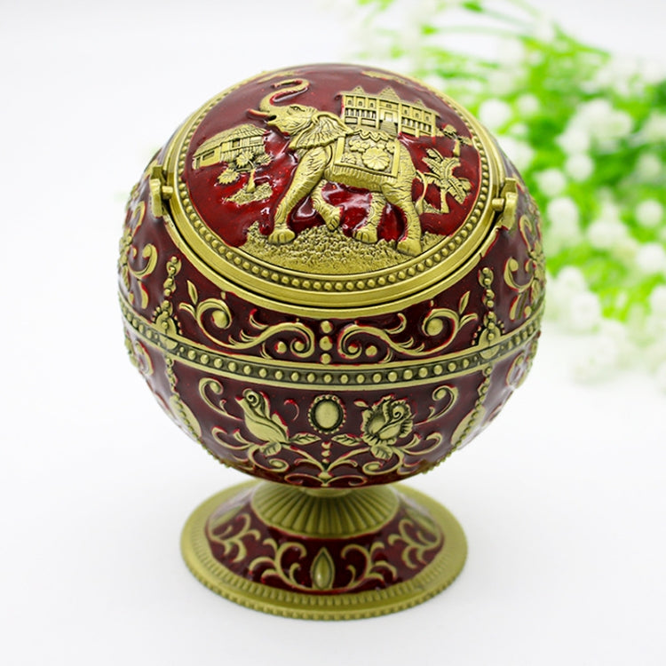 Metal Globe Ashtray With Lid Holiday Gift Tea Table Decoration, Golden Rose, Phnom Pencasting Castle, Silver Rose, Silver Castle, Silver Side White Red Rose, Silver Bay Blue Castle, Treasure Rose, Baolan Castle, Green Rose, Green Castle, Red Rose      ...