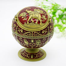 Load image into Gallery viewer, Metal Globe Ashtray With Lid Holiday Gift Tea Table Decoration, Golden Rose, Phnom Pencasting Castle, Silver Rose, Silver Castle, Silver Side White Red Rose, Silver Bay Blue Castle, Treasure Rose, Baolan Castle, Green Rose, Green Castle, Red Rose      ...