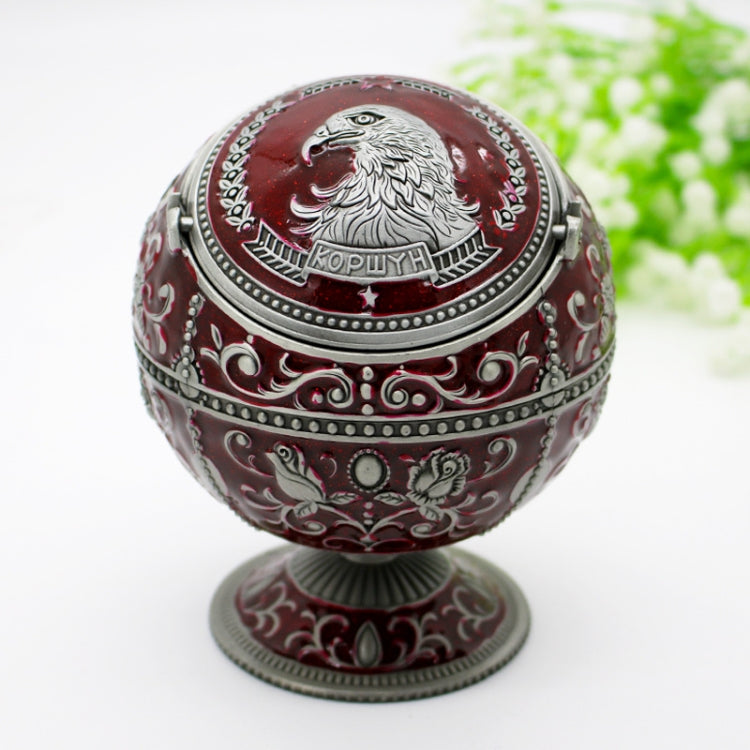 Metal Globe Ashtray With Lid Holiday Gift Tea Table Decoration, Golden Rose, Phnom Pencasting Castle, Silver Rose, Silver Castle, Silver Side White Red Rose, Silver Bay Blue Castle, Treasure Rose, Baolan Castle, Green Rose, Green Castle, Red Rose      ...