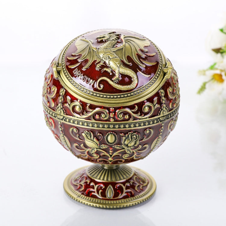Metal Globe Ashtray With Lid Holiday Gift Tea Table Decoration, Golden Rose, Phnom Pencasting Castle, Silver Rose, Silver Castle, Silver Side White Red Rose, Silver Bay Blue Castle, Treasure Rose, Baolan Castle, Green Rose, Green Castle, Red Rose      ...