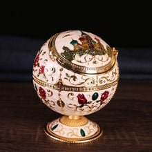 Load image into Gallery viewer, Metal Globe Ashtray With Lid Holiday Gift Tea Table Decoration, Golden Rose, Phnom Pencasting Castle, Silver Rose, Silver Castle, Silver Side White Red Rose, Silver Bay Blue Castle, Treasure Rose, Baolan Castle, Green Rose, Green Castle, Red Rose      ...