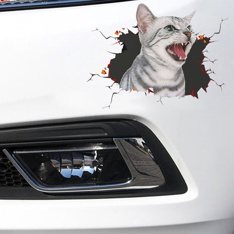 4 PCS 3D Simulation Animal Personality Car Stickers Glass Car Door Scratches Decorative Occlusion Stickers, Dog Head 2