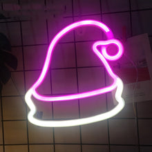 Load image into Gallery viewer, Christmas Decoration Neon Lights Wall-Mounted Ornaments, Spec:, Christmas Hat, Big Bell, Christmas Stock