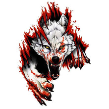 Load image into Gallery viewer, 3D Realistic Wolf Head Hood Door Car Body Decoration Stickers Scratches Cover Waterproof Car Stickers, Wolf Head Right, Wolf Head Left