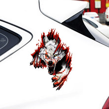 Load image into Gallery viewer, 3D Realistic Wolf Head Hood Door Car Body Decoration Stickers Scratches Cover Waterproof Car Stickers, Wolf Head Right, Wolf Head Left