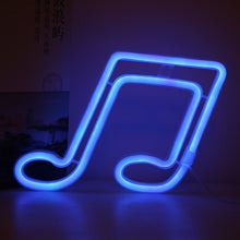 Load image into Gallery viewer, Musical Note Neon Light Modeling Lighting Room Decoration Lights, Blue Light, Red Light, Colorful Light, Pink Light