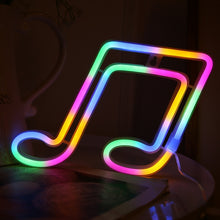 Load image into Gallery viewer, Musical Note Neon Light Modeling Lighting Room Decoration Lights, Blue Light, Red Light, Colorful Light, Pink Light
