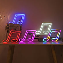 Load image into Gallery viewer, Musical Note Neon Light Modeling Lighting Room Decoration Lights, Blue Light, Red Light, Colorful Light, Pink Light