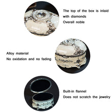 Load image into Gallery viewer, Metal Oval Diamond Jewelry Storage Box Birthday Wedding Gift, 8.5x6x6cm, 11x7.5x7cm