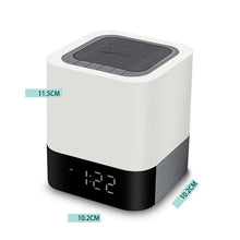 Load image into Gallery viewer, MUSKY Wireless Bluetooth Speaker Bedside Alarm Clock Touch Sensor Night Lamp Mini Speaker, Colorful Light, White Light