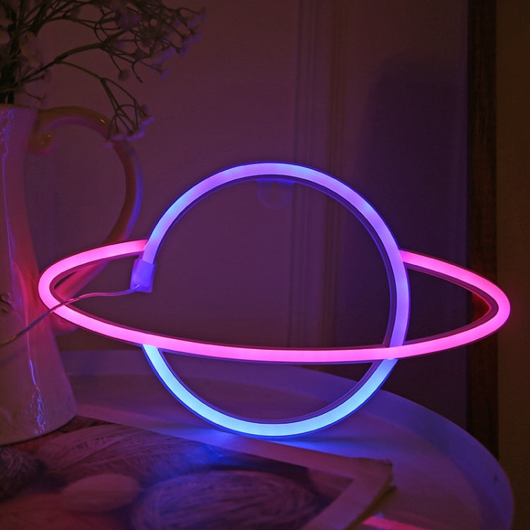 LED Personalized Neon Decorative Light Modeling Light USB Battery Box Dual Purpose, Spec:, Alien, Planet, Rocket