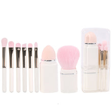 Load image into Gallery viewer, 8-in-1 Square Makeup Brush Mini Portable Retractable Blush Brush Eye Shadow Brush Novice Makeup Set, 8 in 1(Milk White), 8 in 1( Wine Red), 8 in 1(Light-skinned), 8 in 1(Light Blue)
