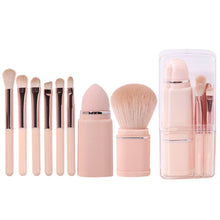 Load image into Gallery viewer, 8-in-1 Square Makeup Brush Mini Portable Retractable Blush Brush Eye Shadow Brush Novice Makeup Set, 8 in 1(Milk White), 8 in 1( Wine Red), 8 in 1(Light-skinned), 8 in 1(Light Blue)