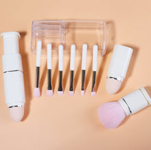 Load image into Gallery viewer, 8-in-1 Square Makeup Brush Mini Portable Retractable Blush Brush Eye Shadow Brush Novice Makeup Set, 8 in 1(Milk White), 8 in 1( Wine Red), 8 in 1(Light-skinned), 8 in 1(Light Blue)