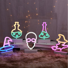 Load image into Gallery viewer, LED Neon Light Festive Atmosphere Decoration Lights Bar Shop Decoration Lights, Witch Hat, Broom Witch, Round Bottle, Long Bottle, Skull, Candy, Boo, Bat, Eye