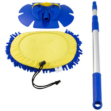 Load image into Gallery viewer, Chenille Water Brush Telescopic Rotary Roller Brush Cleaning Mop, Rotary Royal Blue